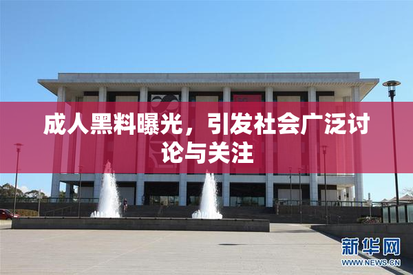 成人黑料曝光，引发社会广泛讨论与关注