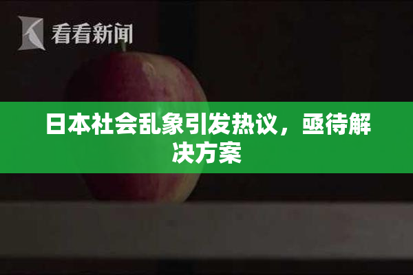 日本社会乱象引发热议，亟待解决方案