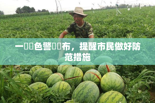 一級黃色警報發布，提醒市民做好防范措施