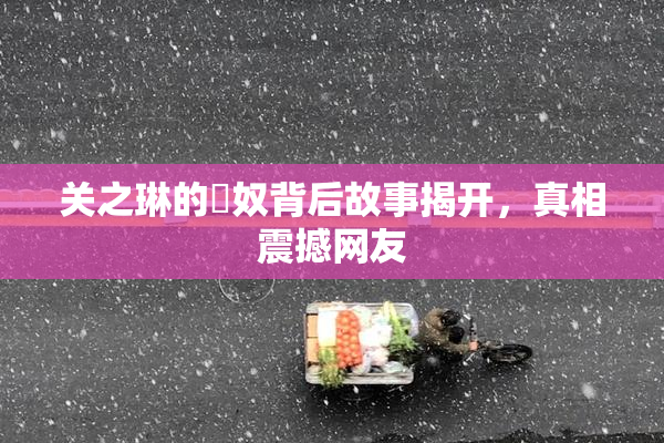 关之琳的婬奴背后故事揭开，真相震撼网友