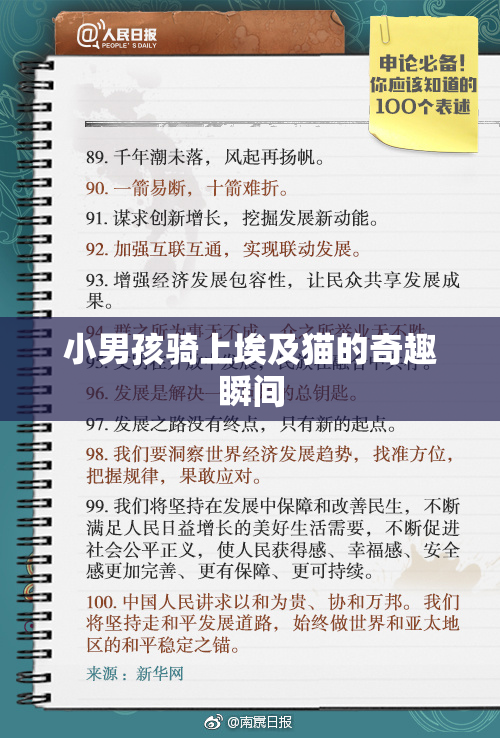小男孩骑上埃及猫的奇趣瞬间