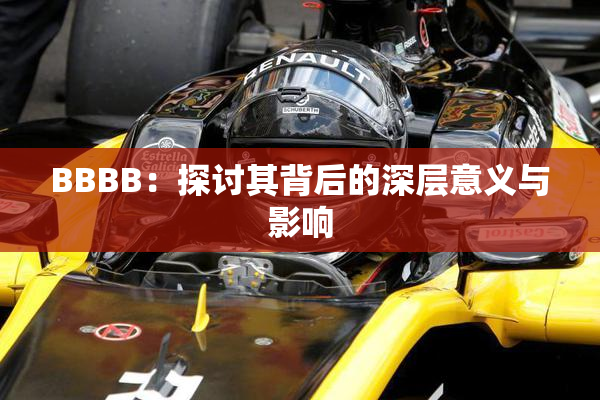 BBBB：探讨其背后的深层意义与影响