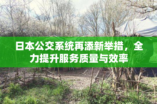 日本公交系统再添新举措，全力提升服务质量与效率