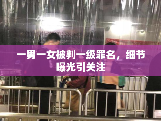 一男一女被判一级罪名，细节曝光引关注