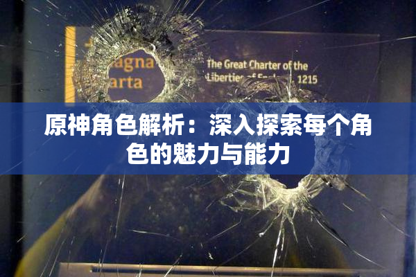 原神角色解析：深入探索每个角色的魅力与能力