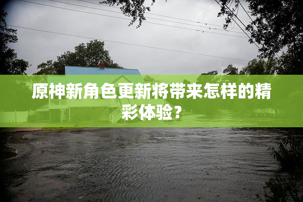 原神新角色更新将带来怎样的精彩体验？