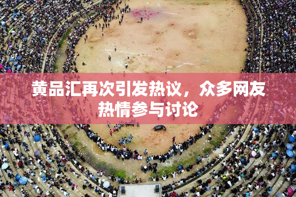 黄品汇再次引发热议，众多网友热情参与讨论