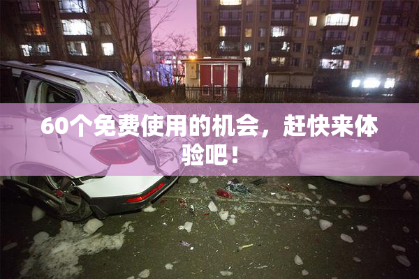 60个免费使用的机会，赶快来体验吧！