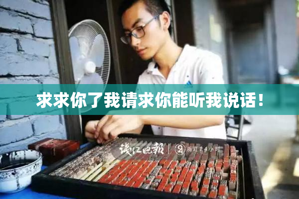求求你了我请求你能听我说话！