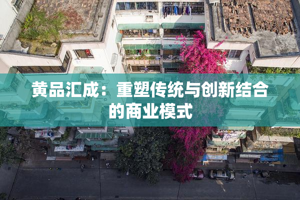 黄品汇成：重塑传统与创新结合的商业模式