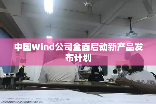 中国Wind公司全面启动新产品发布计划