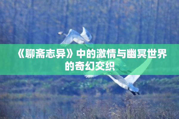 《聊斋志异》中的激情与幽冥世界的奇幻交织