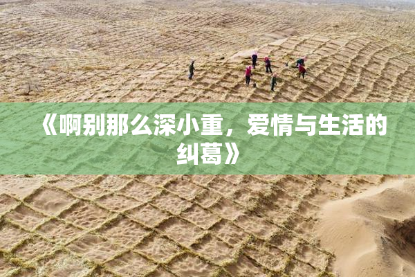 《啊别那么深小重，爱情与生活的纠葛》