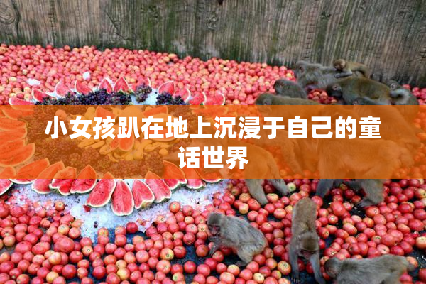 小女孩趴在地上沉浸于自己的童话世界