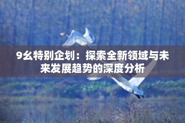 9幺特别企划：探索全新领域与未来发展趋势的深度分析