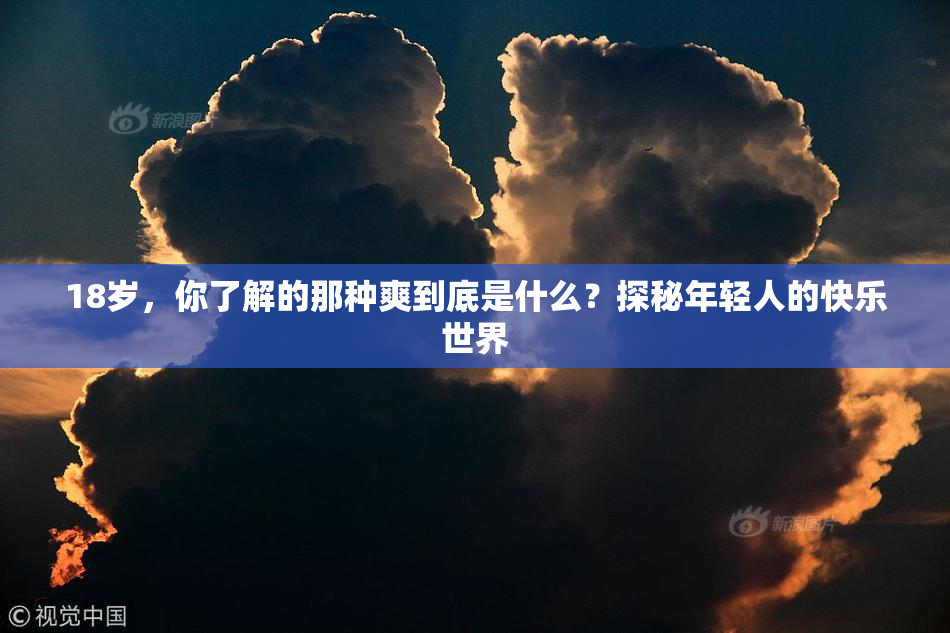 18岁，你了解的那种爽到底是什么？探秘年轻人的快乐世界