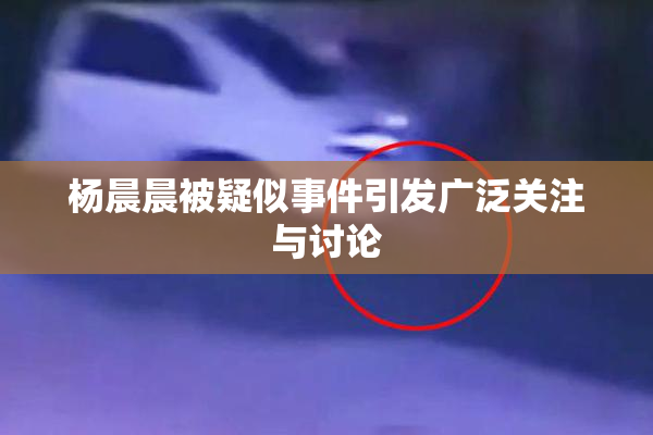 杨晨晨被疑似事件引发广泛关注与讨论