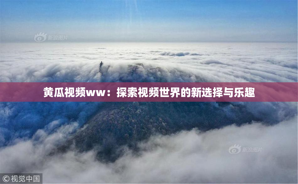 黄瓜视频ww：探索视频世界的新选择与乐趣