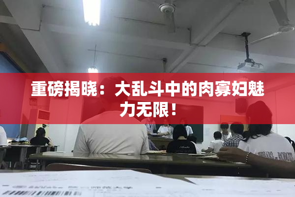 重磅揭晓：大乱斗中的肉寡妇魅力无限！