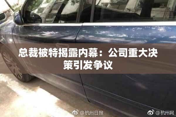 总裁被特揭露内幕：公司重大决策引发争议