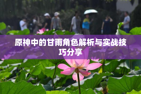 原神中的甘雨角色解析与实战技巧分享