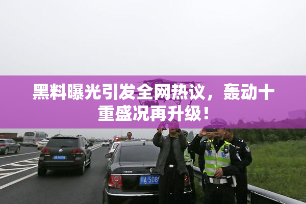 黑料曝光引发全网热议，轰动十重盛况再升级！