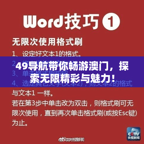 49导航带你畅游澳门，探索无限精彩与魅力！