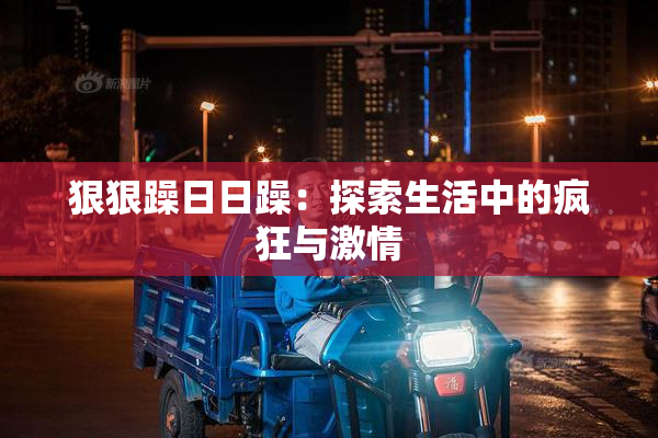 狠狠躁日日躁：探索生活中的疯狂与激情
