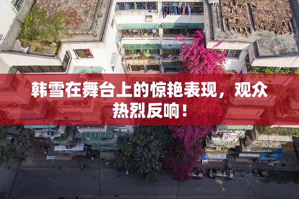 韩雪在舞台上的惊艳表现，观众热烈反响！