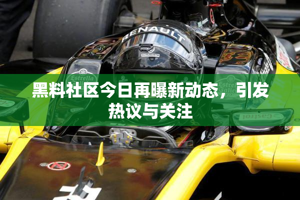 黑料社区今日再曝新动态，引发热议与关注