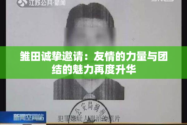 雏田诚挚邀请：友情的力量与团结的魅力再度升华