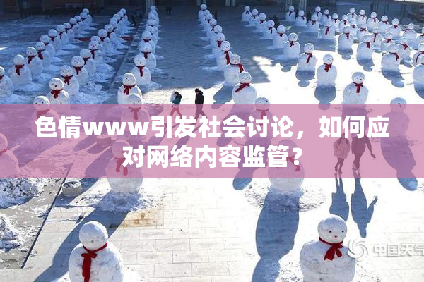 色情www引发社会讨论，如何应对网络内容监管？