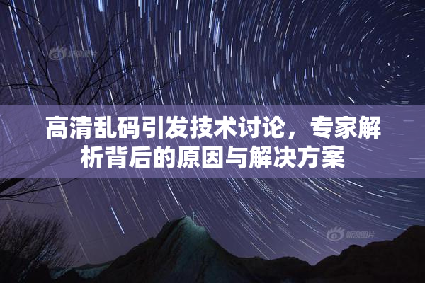 高清乱码引发技术讨论，专家解析背后的原因与解决方案