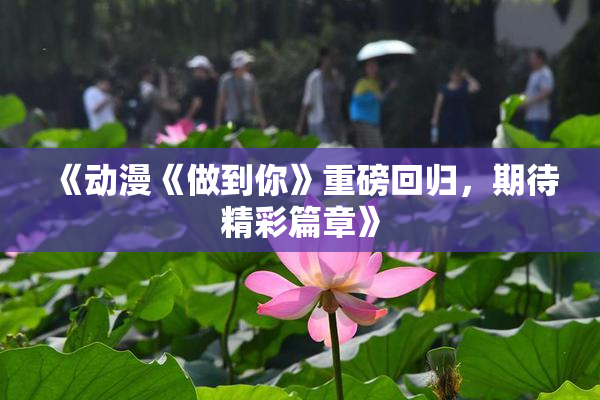 《动漫《做到你》重磅回归，期待精彩篇章》