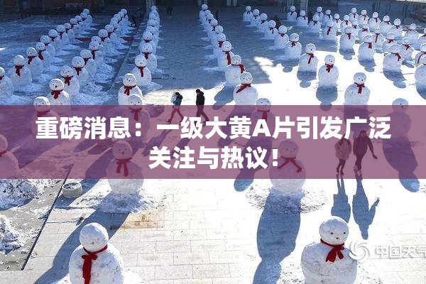 重磅消息：一级大黄A片引发广泛关注与热议！