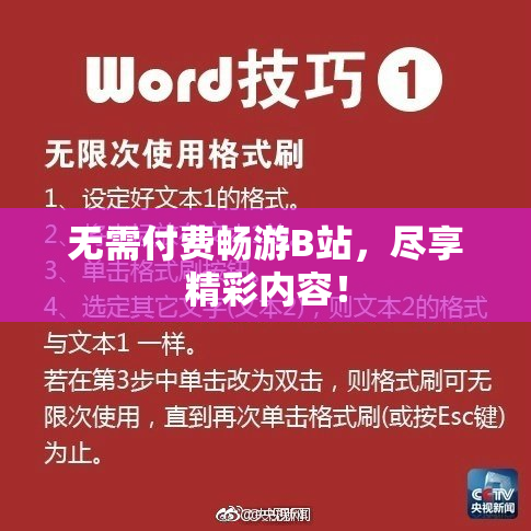 无需付费畅游B站，尽享精彩内容！