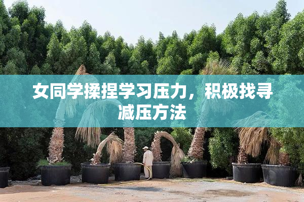 女同学揉捏学习压力，积极找寻减压方法