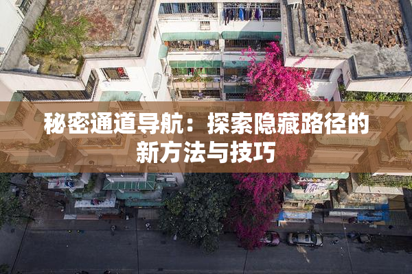 秘密通道导航：探索隐藏路径的新方法与技巧