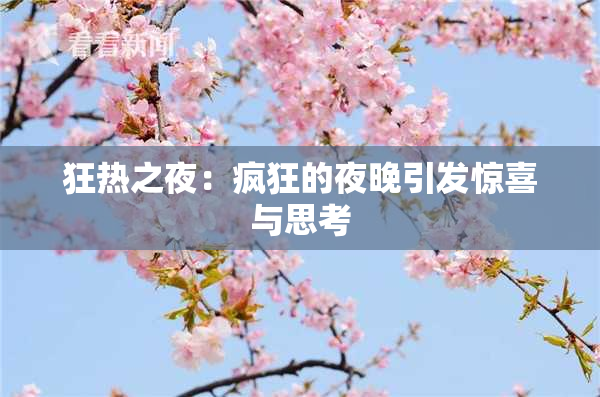 狂热之夜：疯狂的夜晚引发惊喜与思考