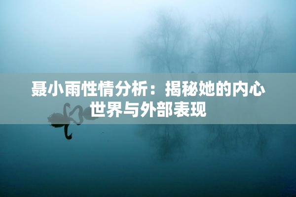 聂小雨性情分析：揭秘她的内心世界与外部表现