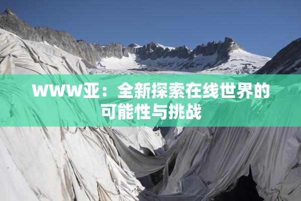 WWW亚：全新探索在线世界的可能性与挑战