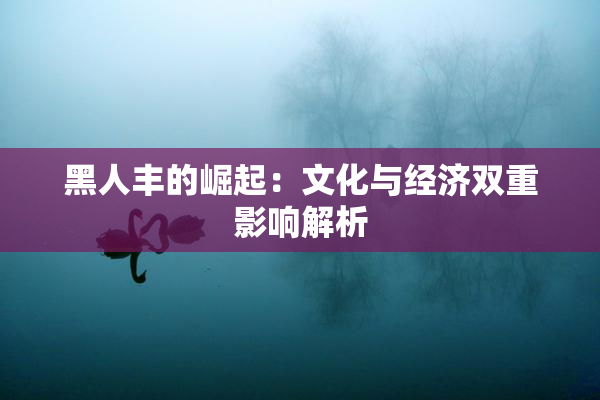 黑人丰的崛起：文化与经济双重影响解析