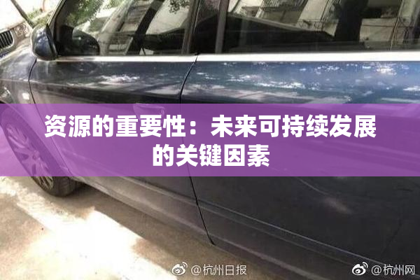 资源的重要性：未来可持续发展的关键因素