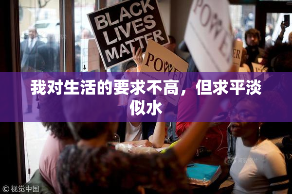 我对生活的要求不高，但求平淡似水
