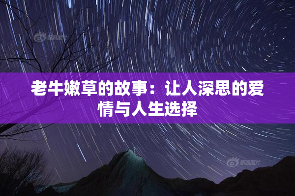 老牛嫩草的故事：让人深思的爱情与人生选择