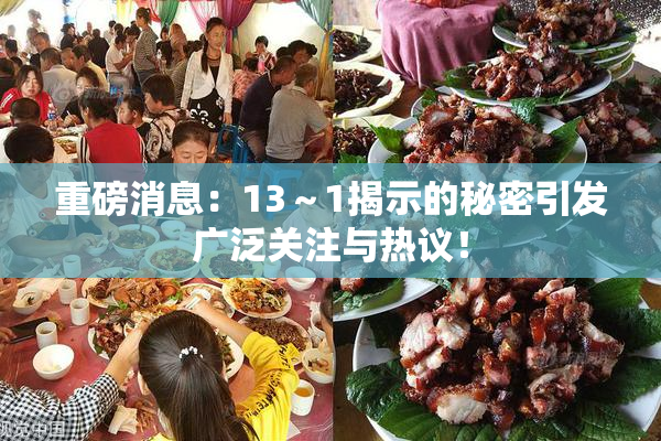 重磅消息：13～1揭示的秘密引发广泛关注与热议！