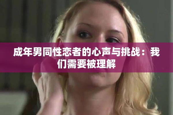 成年男同性恋者的心声与挑战：我们需要被理解