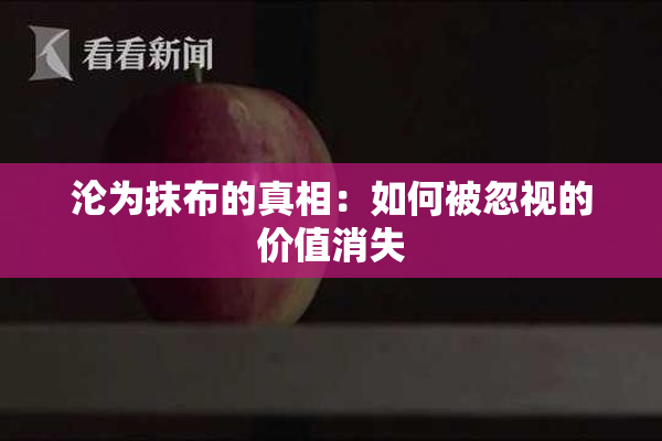 沦为抹布的真相：如何被忽视的价值消失