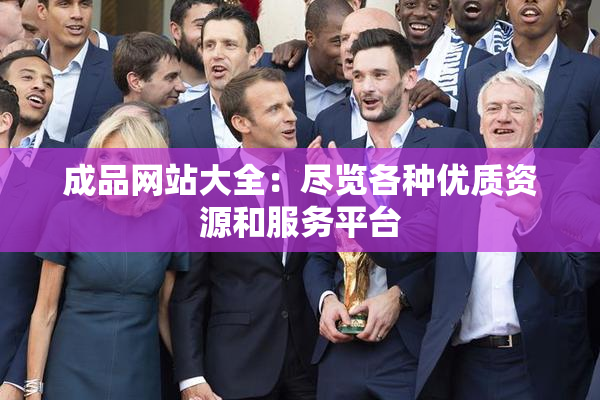 成品网站大全：尽览各种优质资源和服务平台