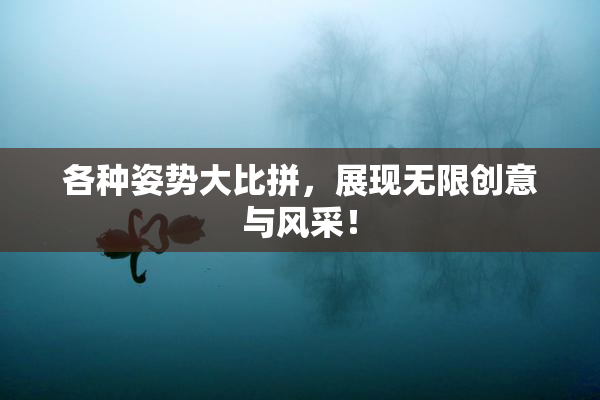 各种姿势大比拼，展现无限创意与风采！